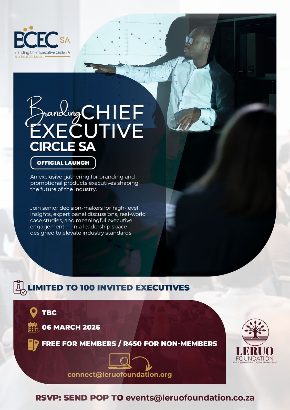 Branding Chief Executive Circle SA launch poster